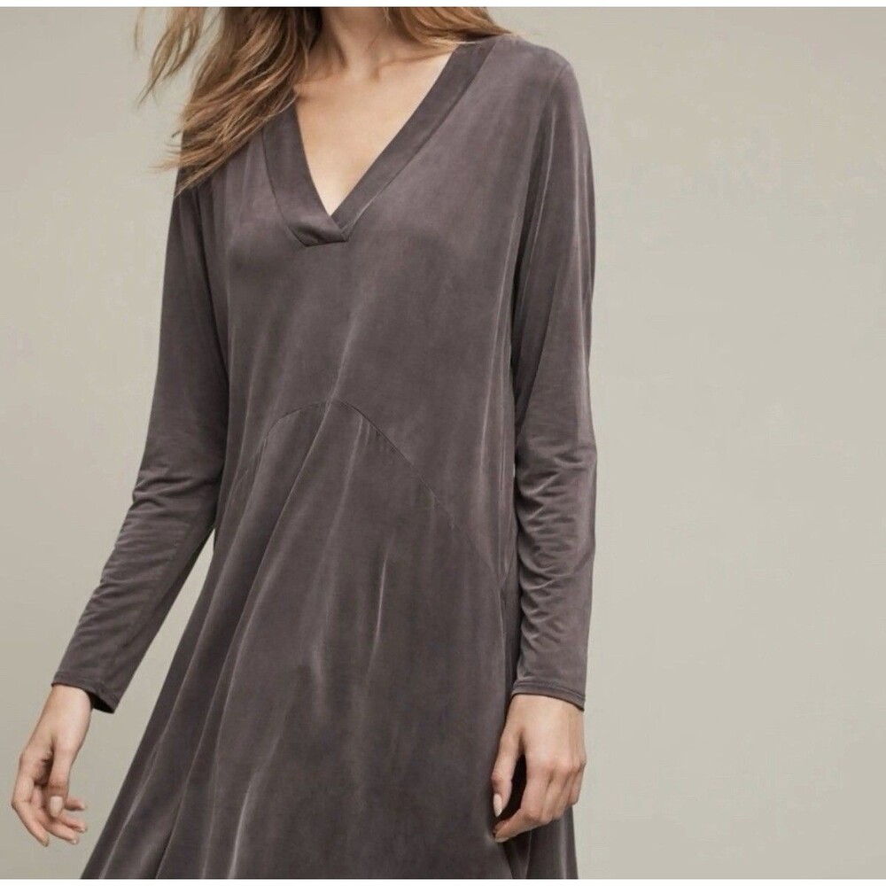 Women's Anthropologie Dolan Left Coast plum purple long-sleeve swing dress Small
